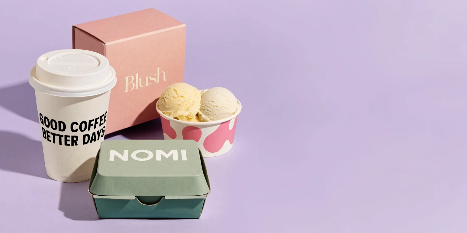 Custom printed cups and boxes